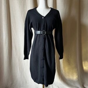 Vintage Marion Roth Paris Angora Blend Sweater Dress M Italy